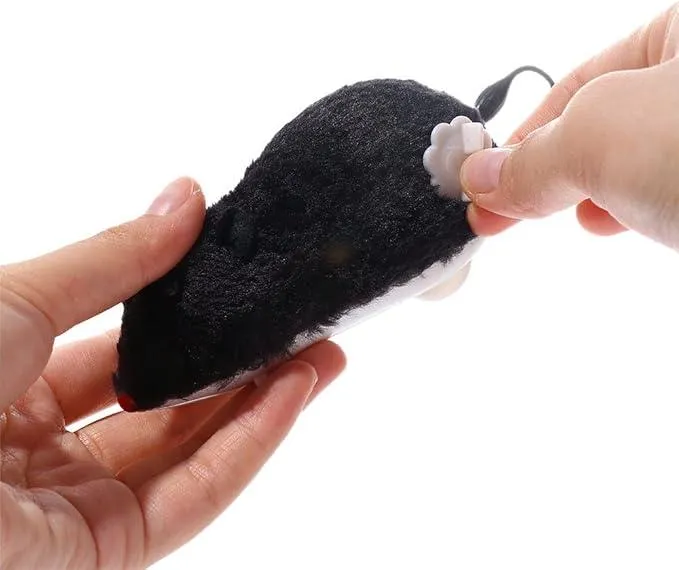 Pet Toy, Funny Clockwork Toy, Plush Mouse Toy Wind Up Toys, Mechanical Motion Power Spring Cat Dog Playing Toy