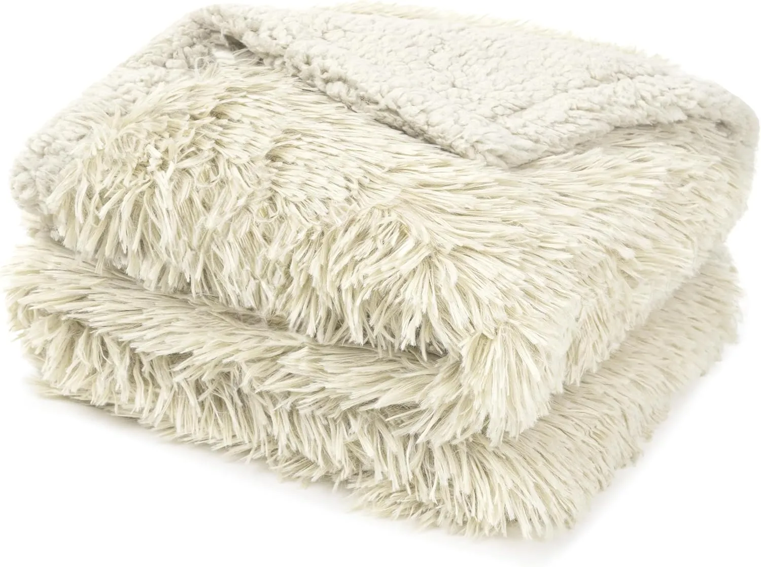 PetAmi Waterproof Dog Blanket for Medium Large Dogs, Calming Fleece Cat Blanket, Couch Protector Washable Sherpa Faux Fur Pet Throw for Puppy, Soft Reversible Leakproof 40x60 Cream Beige