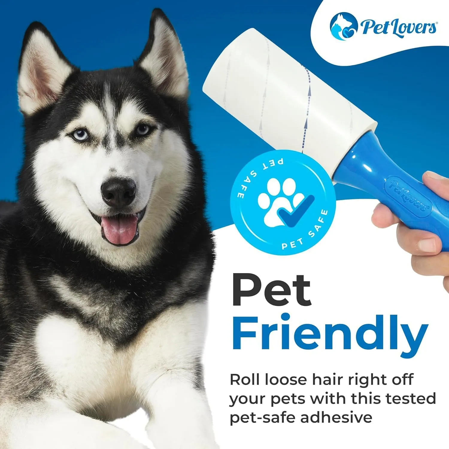 PetLovers Extra Sticky Lint Roller Value Set 270 Sheets for Pet Hair Removal, Dog and Cat Lint Remover 3 Pack