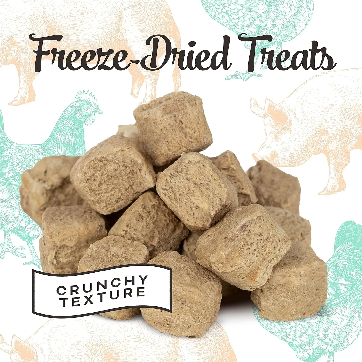 Primal Freeze Dried Dog Treats, Liver, Laugh, Love; Pork Liver with Probiotics, Crunchy Grain Free Training Treats for Dogs, 1.5 oz