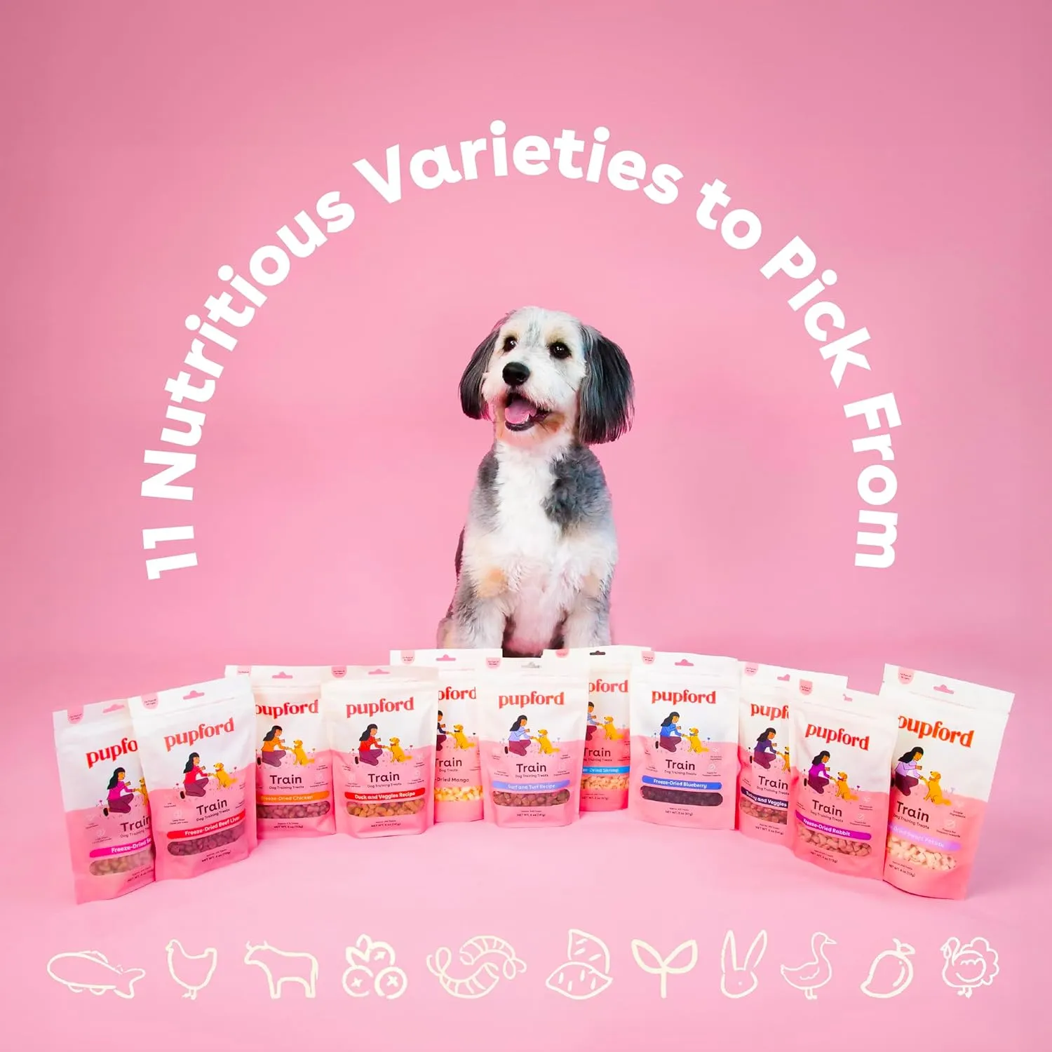 Pupford Freeze Dried Training Treats for Dogs & Puppies, 475  Two Ingredient Bites (Rabbit, 4 oz)