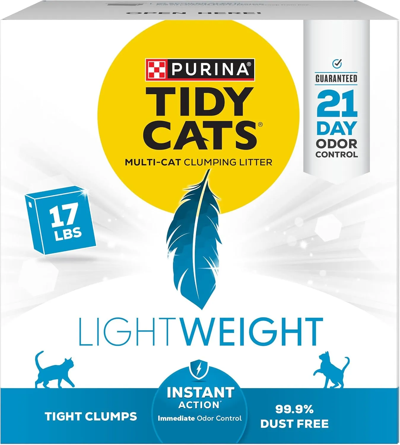 Purina Tidy Cats Light Weight, Low Dust, Clumping Cat Litter, LightWeight Instant Action - 17 lb. Box