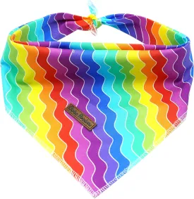 Rainbow Dog Bandana, 1PC Dog Bandanas Summer Bandanas Bibs Scarf Square Soft Dog Kerchief Pet Bandanas for Small Medium Large Dogs