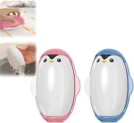 Reusable Lint Roller, Penguin Shape Portable Reusable Washable Lint Roller Ball Lint Roller Mini Lint Roller, Travel Lint Roller for Clothes, Pet Hair Debris Removal Tool