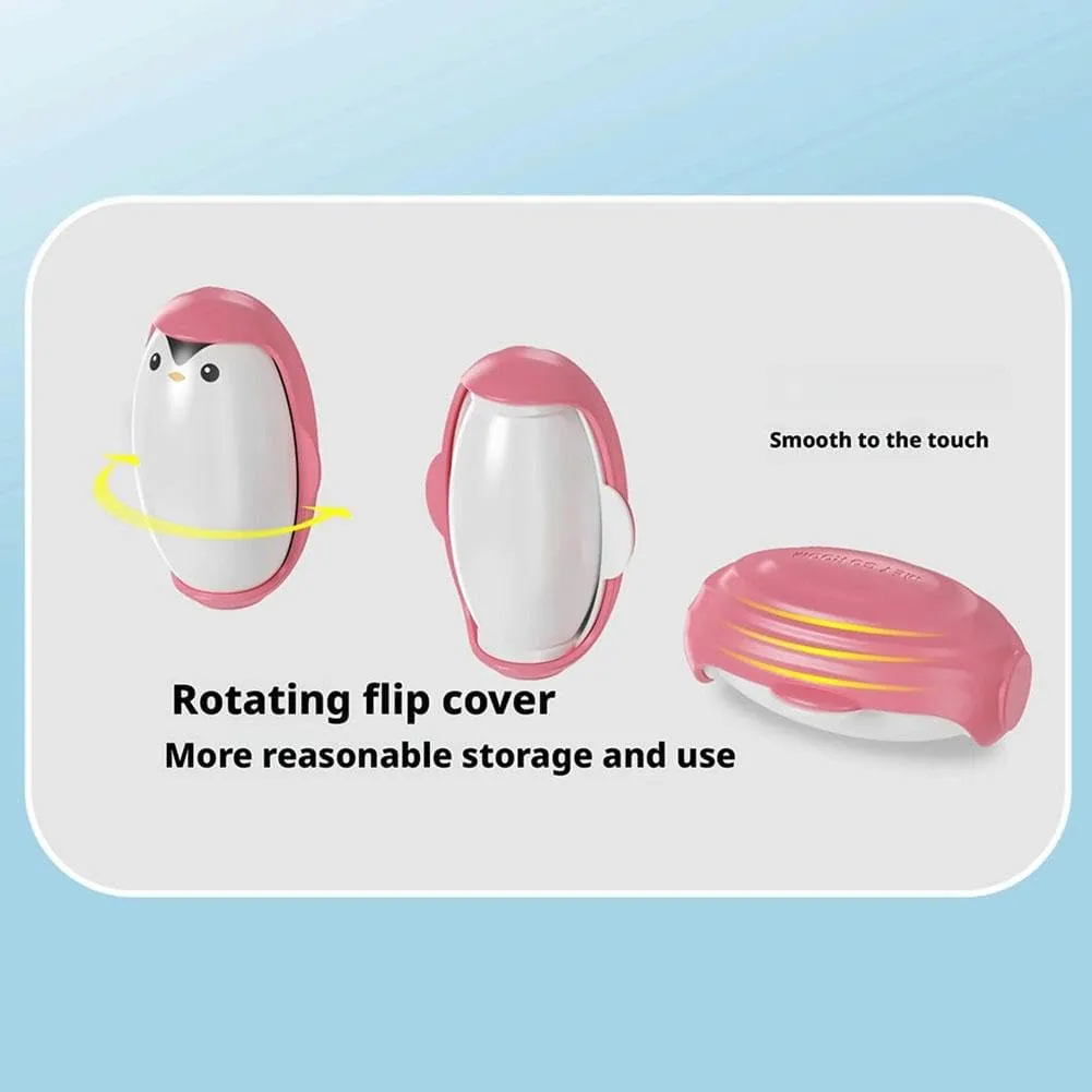 Reusable Lint Roller, Penguin Shape Portable Reusable Washable Lint Roller Ball Lint Roller Mini Lint Roller, Travel Lint Roller for Clothes, Pet Hair Debris Removal Tool