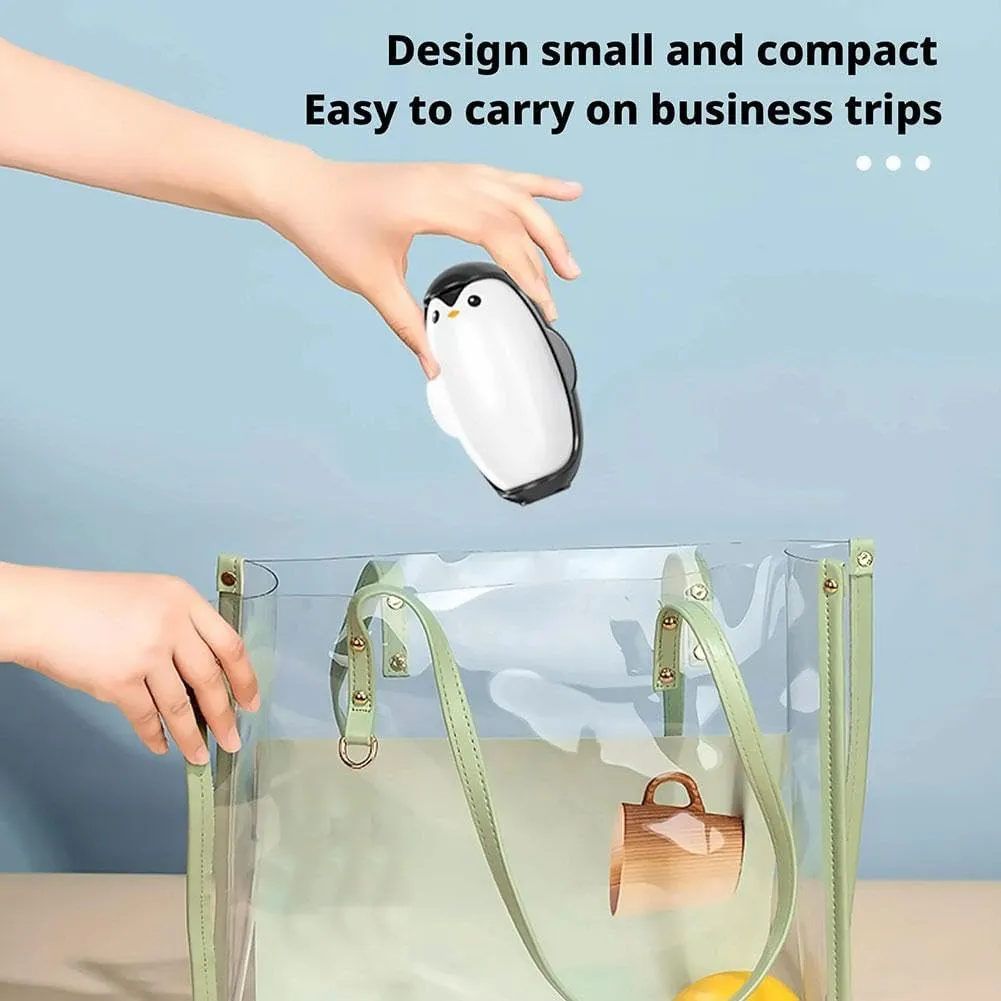 Reusable Lint Roller, Penguin Shape Portable Reusable Washable Lint Roller Ball Lint Roller Mini Lint Roller, Travel Lint Roller for Clothes, Pet Hair Debris Removal Tool