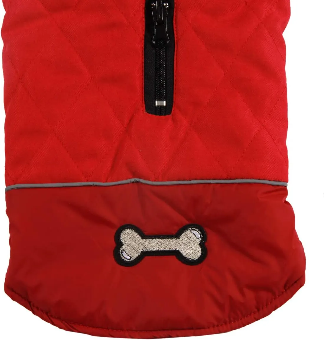 Reversible Dog Coats for Medium Dogs Waterproof Warm Dog Jacket for Cold Winter,Red L
