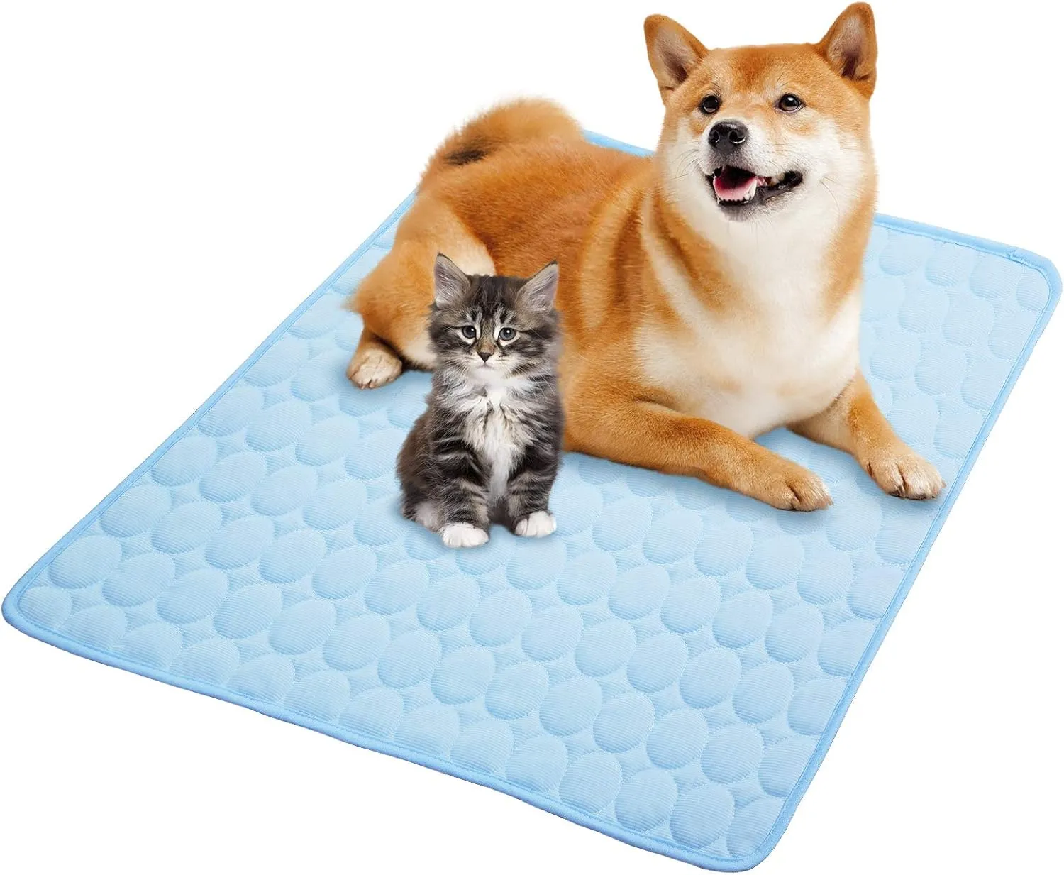 SHEJIZE Dog Cooling Mat Dog Cooling Pad Self Cooling Blanket, Washable Cooling Mat for Dogs, Pet Cooling Mat Keeps Pets Cool in Summer Heat, Resuable Fabric Cooling Mat 28x40inch/70x100cm