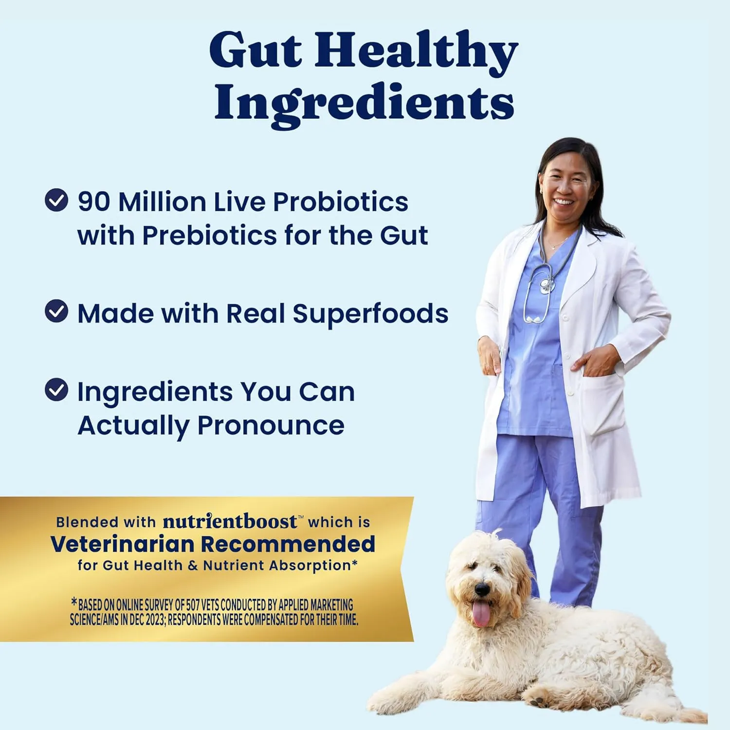Solid Gold Dry Dog Food for Sensitive Stomach All Ages - Grain Free - w/Salmon & Vegetables - Digestive Probiotics for Gut Health - Superfood & Antioxidant Support for Dogs - Nutrientboost - 22 LB Bag