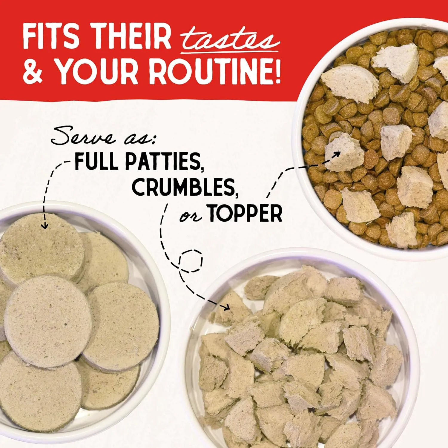 Stella & Chewy's Freeze-Dried Raw Dinner Patties - Beef Recipe - High Protein Grain-Free Puppy & Dog Food - Perfect For Picky Eaters - 25 oz