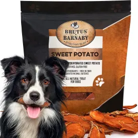 Sweet Potato Slices - Dog Treats - Single Ingredient Grain Free for Dogs, Best High Anti-Oxidant Healthy 100% Natural Thick Cut Dried Sweet Potato Dog Treats With No Added Preservatives (8oz)