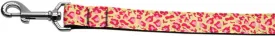 Tan and Pink Leopard Nylon Dog Leashes 6 Foot Leash