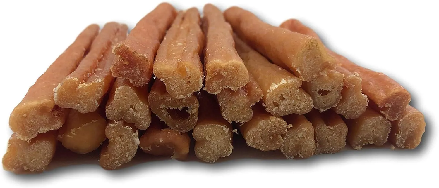 Top Dog Chews Turkey Tendon Round -Soft -Made in The USA - Large 1LB/ 16oz/ 453g