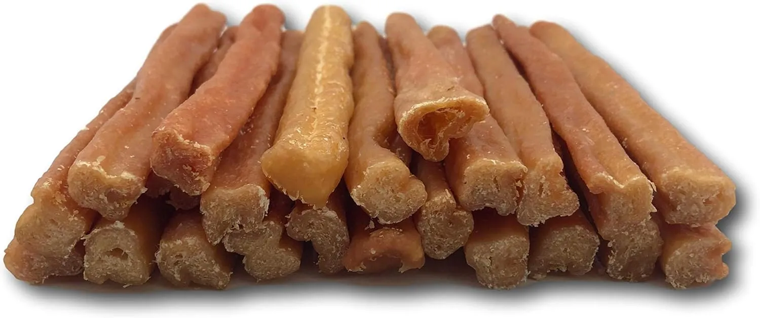 Top Dog Chews Turkey Tendon Round -Soft -Made in The USA - Large 1LB/ 16oz/ 453g