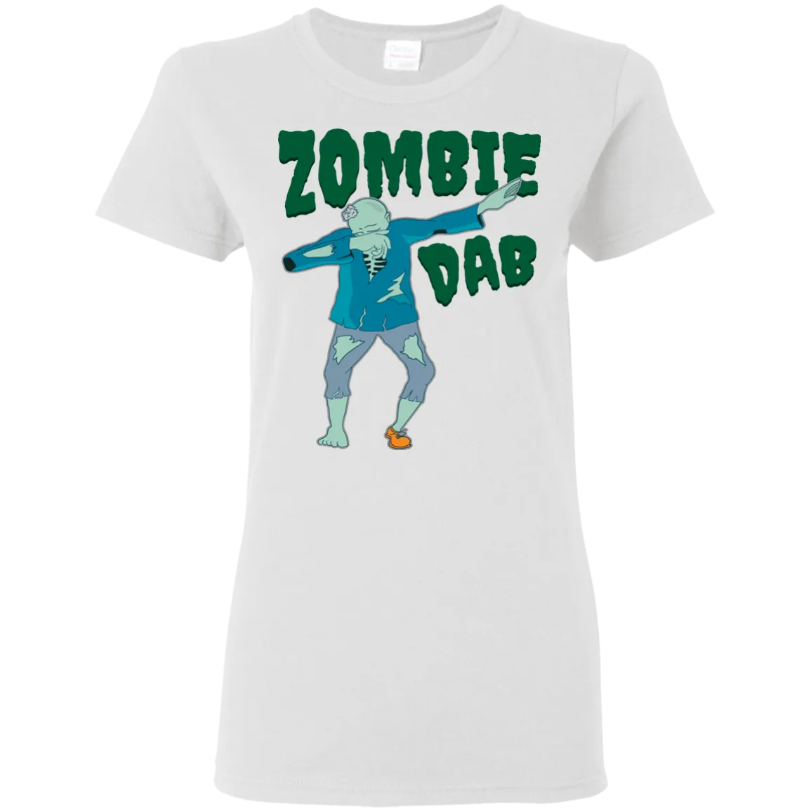 Trendy Zombie Dab T-Shirt Halloween Tee (Women)