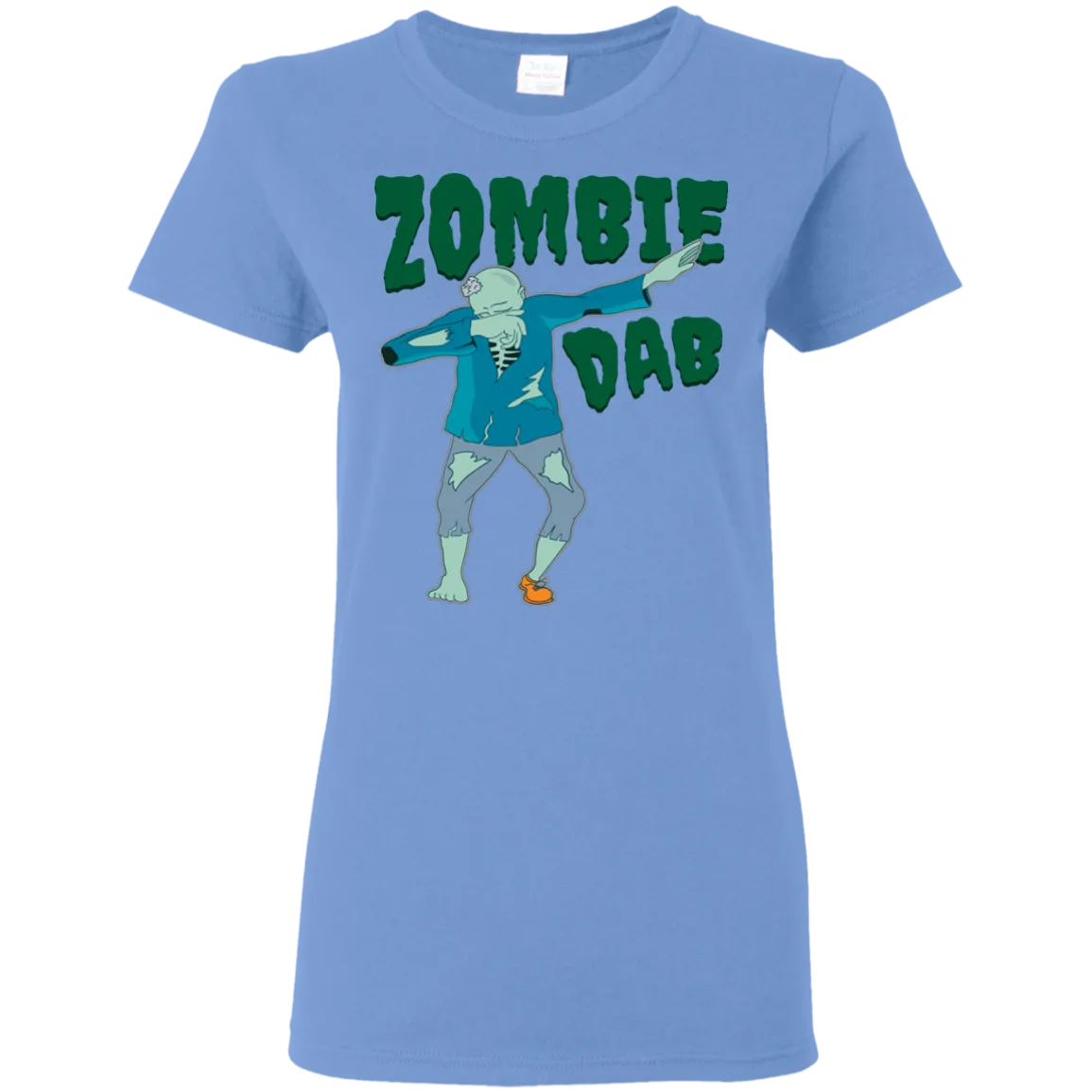 Trendy Zombie Dab T-Shirt Halloween Tee (Women)