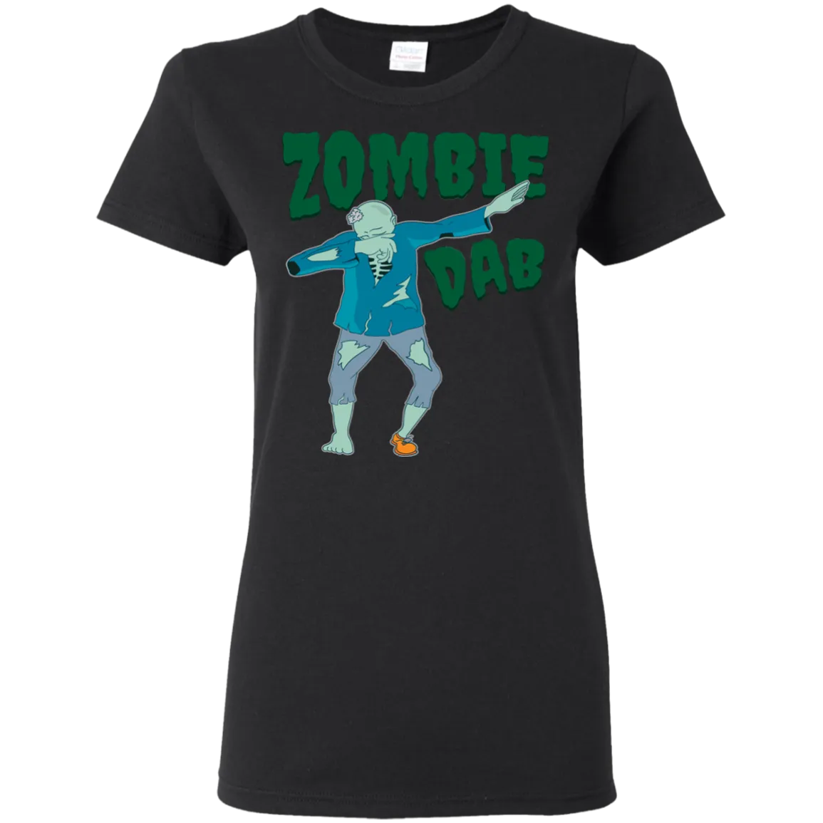 Trendy Zombie Dab T-Shirt Halloween Tee (Women)