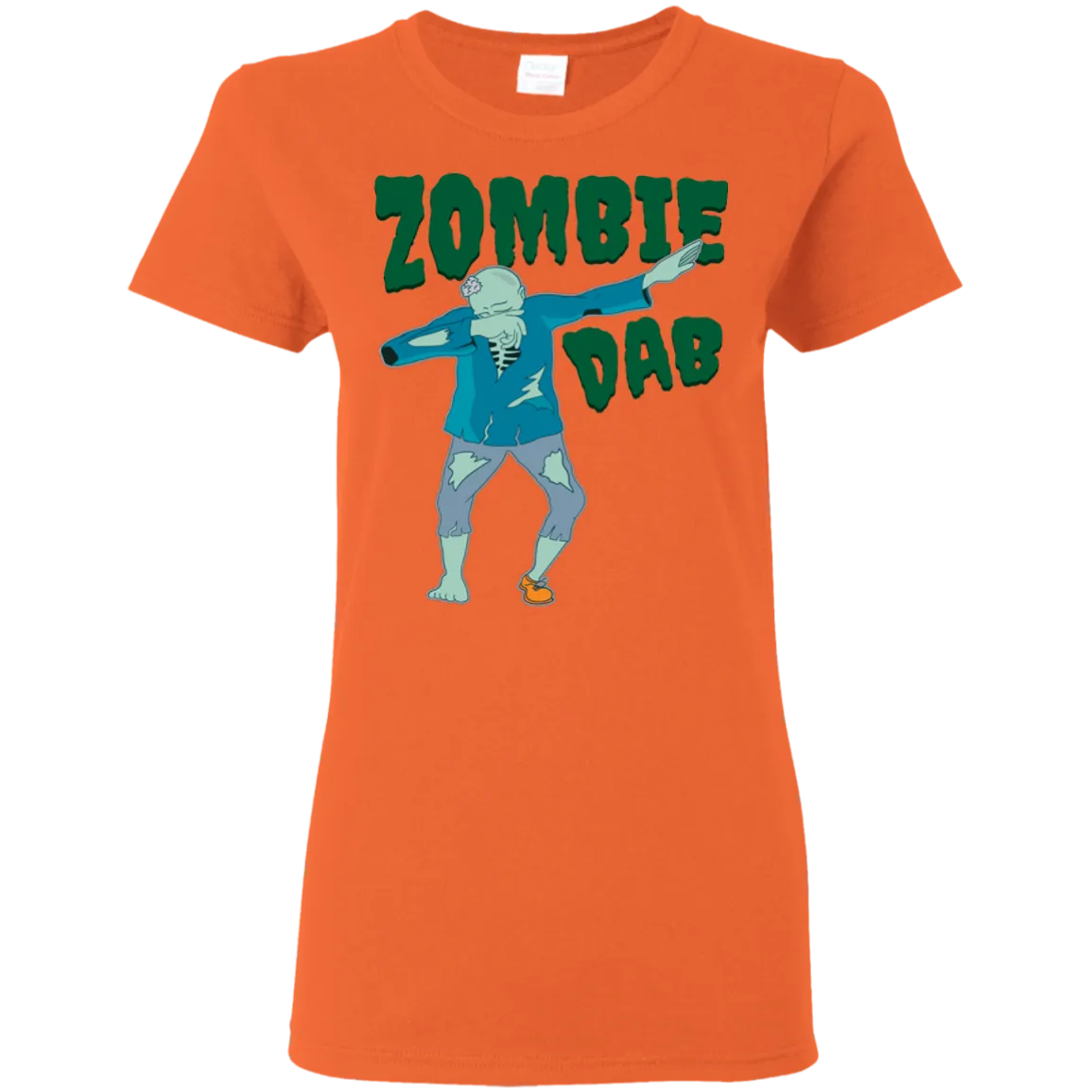 Trendy Zombie Dab T-Shirt Halloween Tee (Women)