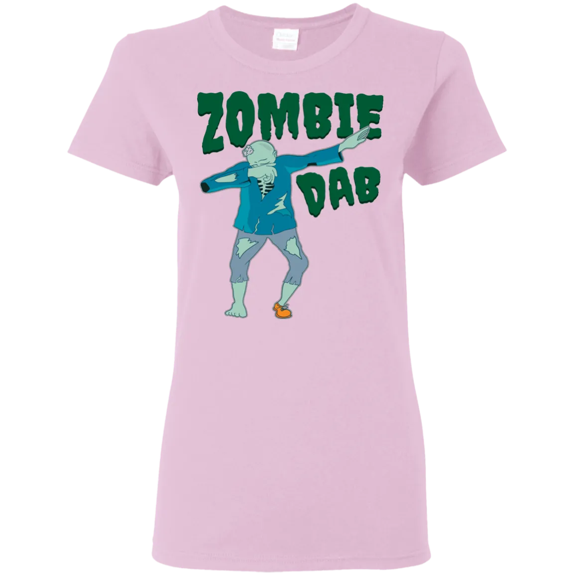 Trendy Zombie Dab T-Shirt Halloween Tee (Women)