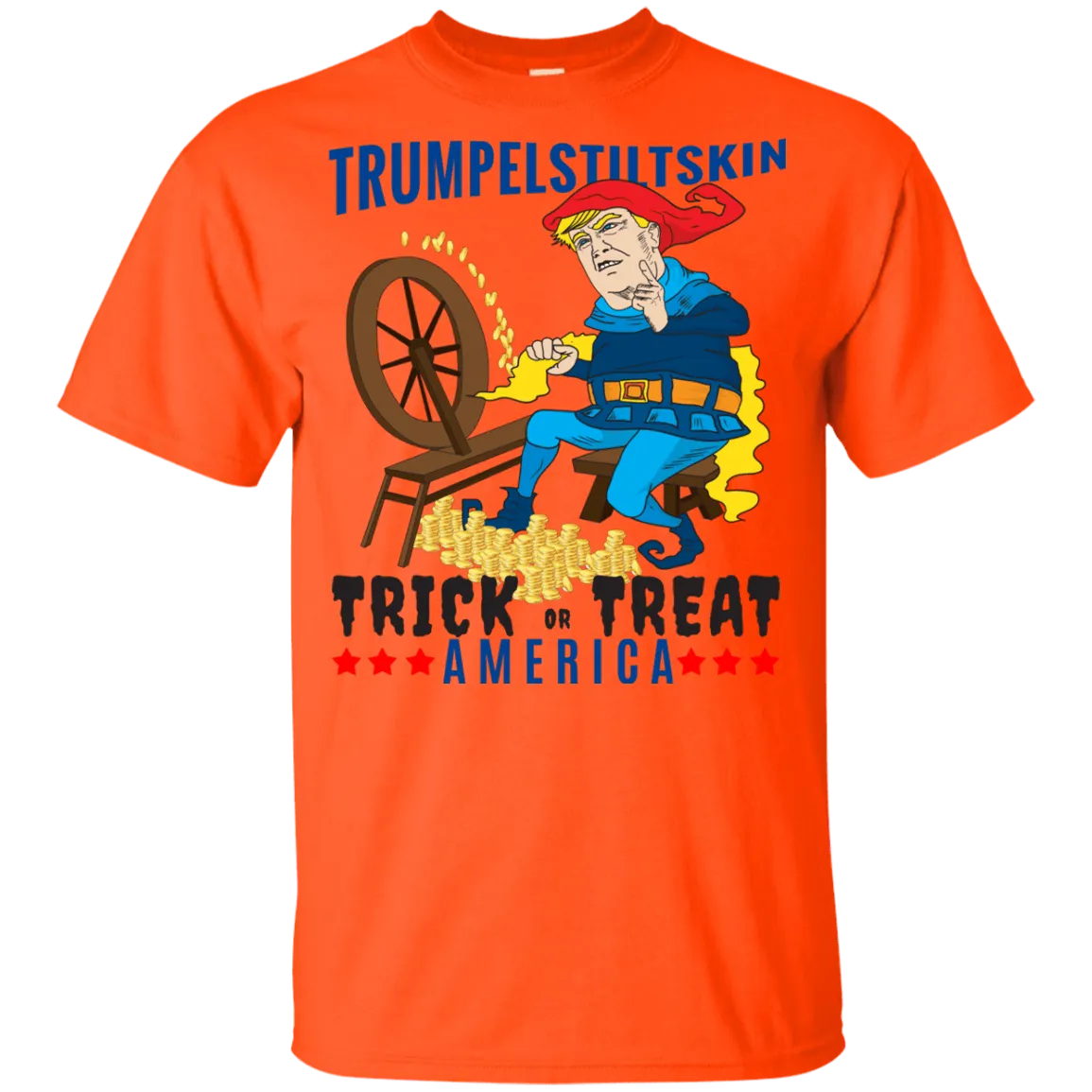Trumpelstiltskin Trick Or Treat America T-Shirt Halloween Tee (Boys)