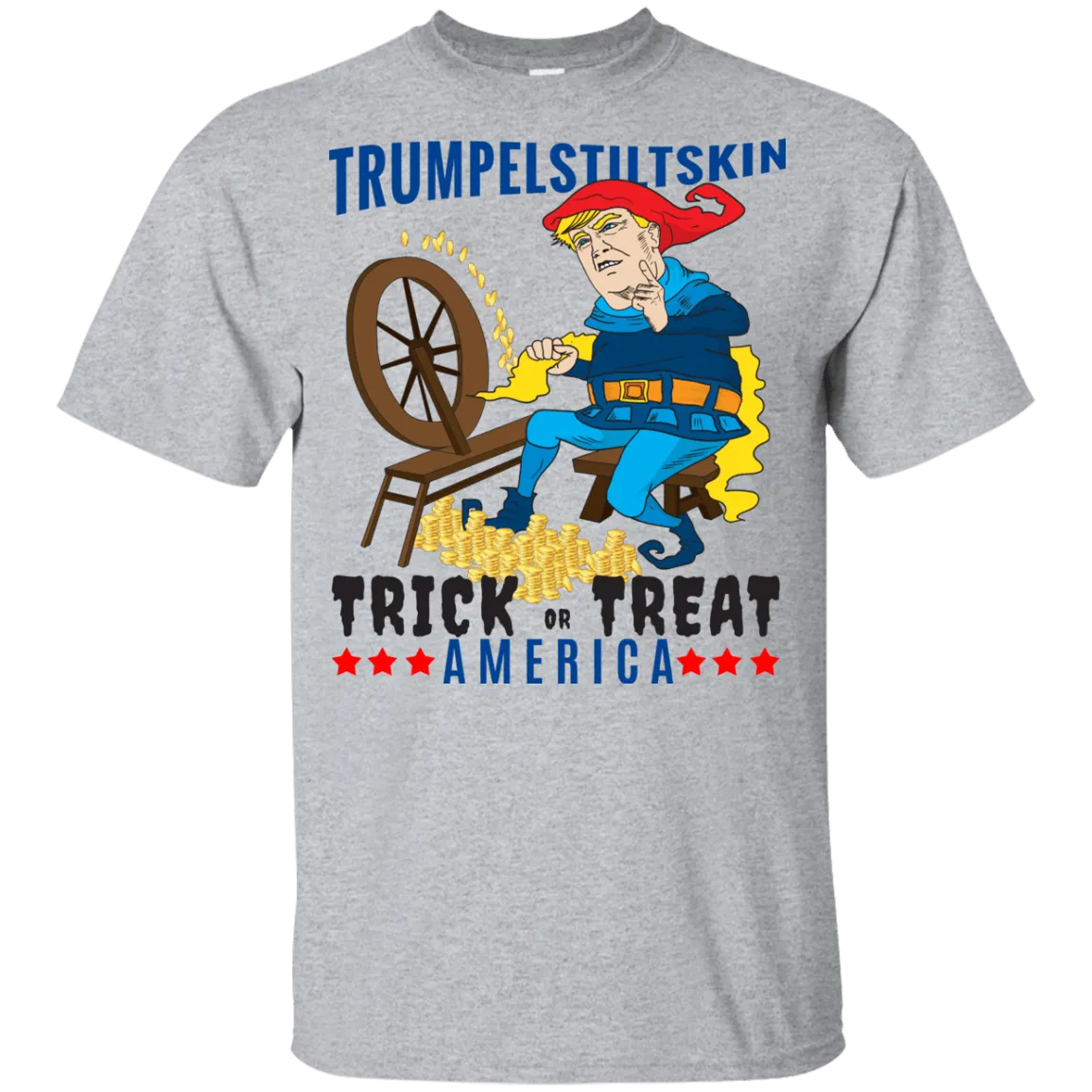 Trumpelstiltskin Trick Or Treat America T-Shirt Halloween Tee (Boys)