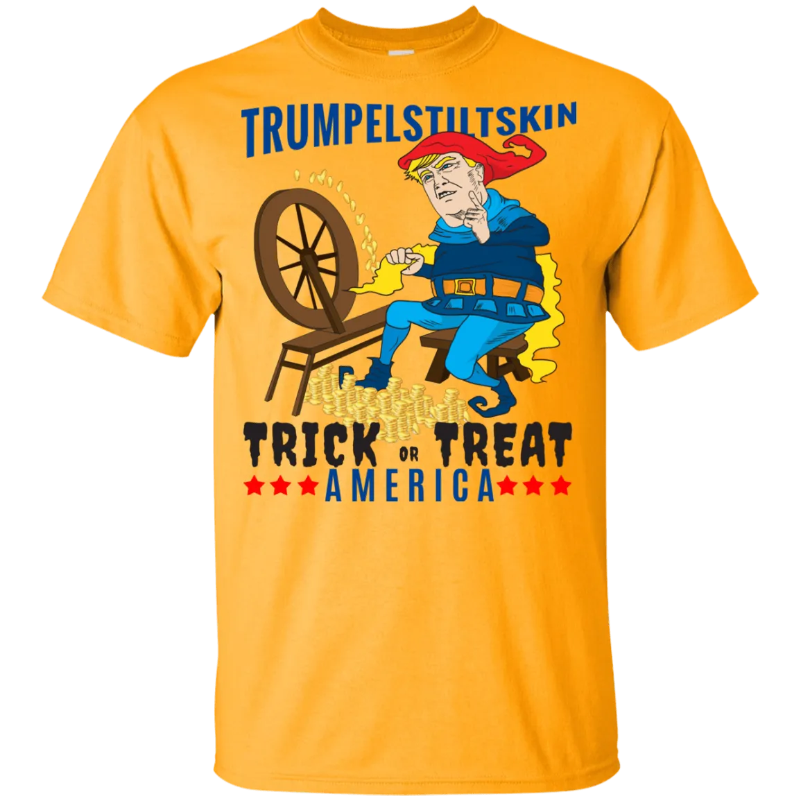 Trumpelstiltskin Trick Or Treat America T-Shirt Halloween Tee (Boys)