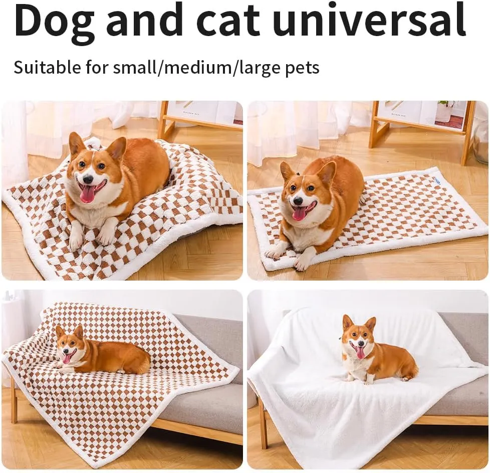 Ultra-Soft Pet Blanket - Waterproof Dog Blanket, Cat Blanket, Perfect for Dog Beds and Dog Crates, Machine Washable and Durable (prule, XXL60*80inc)