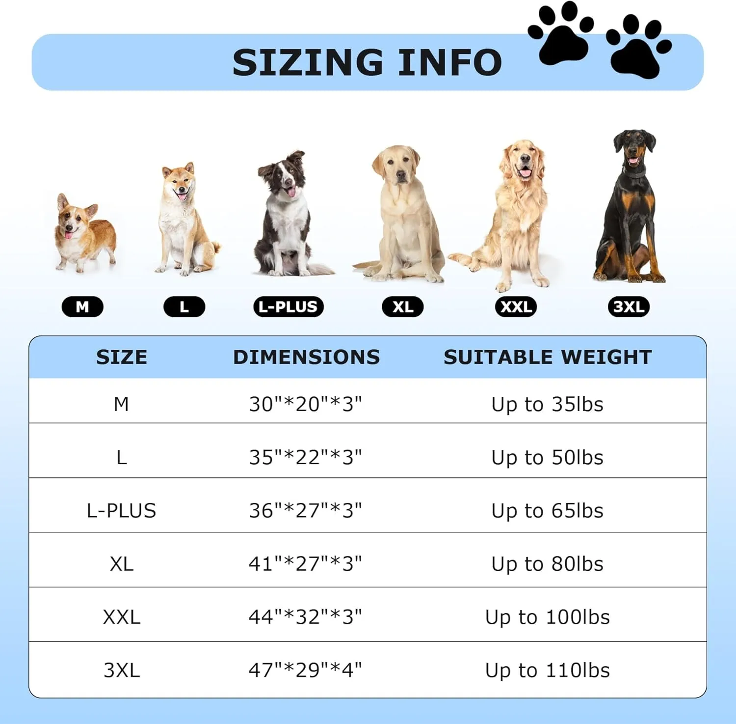Washable Large Dog Bed Covers Soft Plush Replacement, Waterproof Dog Bed Liner, Pet Bed Cover with Zipper 35x22x3 Inches, Grey, Cover Only